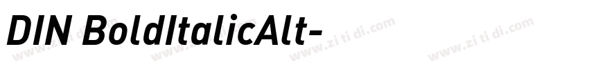 DIN BoldItalicAlt字体转换